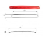 GABARIT UNIVERZALNI 12V-24V 12 LED CRVENI EMR